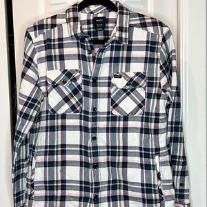 RVCA flannel with waist pockets.